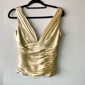 Kay Unger Gold Sleeveless Blouse